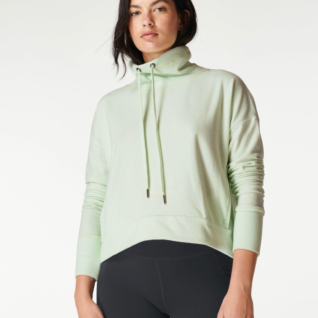 Sweaty Betty Harmonise Luxe Sweatshirt Size Small In Mint Green